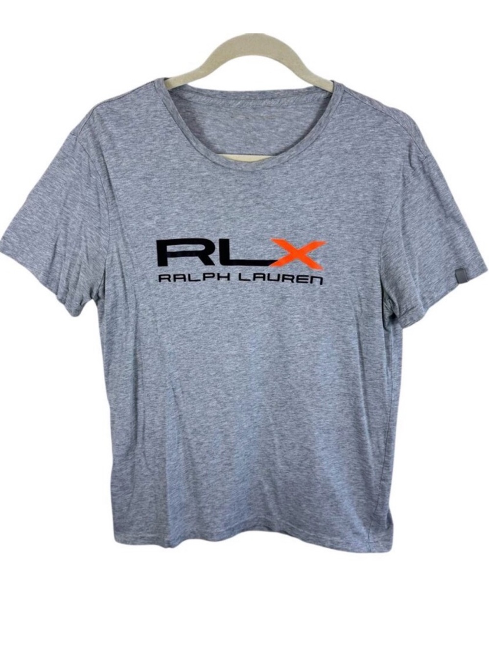 RLX Ralph Lauren 100% Cotton Gray Short Sleeve Crew Neck Graphic Size L